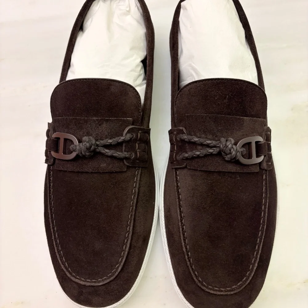 Beautiful Hermes Ignacio Suede Loafers in this season's chocolate brown - Picture 6 of 10